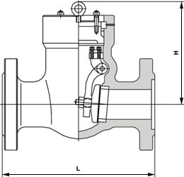 電站旋啟式止回閥結構示意圖
