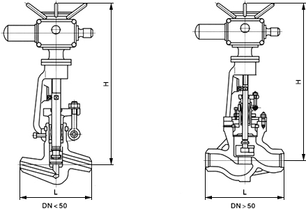 電動(dòng)電站截止閥結(jié)構(gòu)示意圖