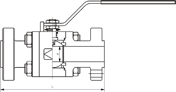 F55球閥結構示意圖