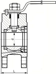 超薄球閥結構示意圖