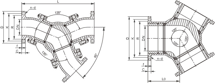 電動三通換向閥結構示意圖