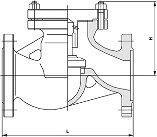 電站止回閥結構示意圖